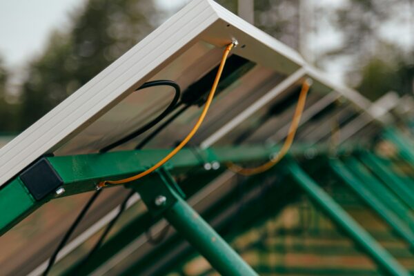 Photovoltaic Solar Panels, Power Station. Sustainable Technology. Alternative source of electricity